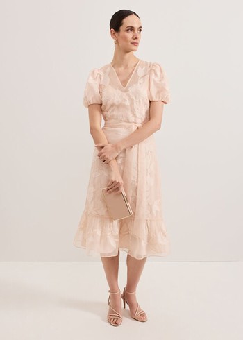 Phase Eight Chrissie Wrap Dress Pink Australia | WS7982546